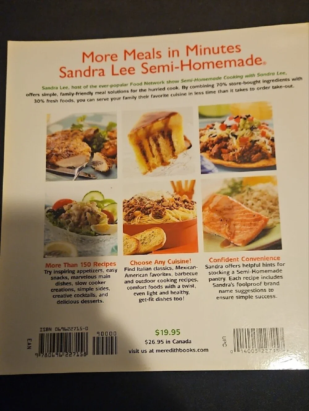 Food Network Sandra Lee Semi-Homemade Cooking 2 - Red and White Cover
